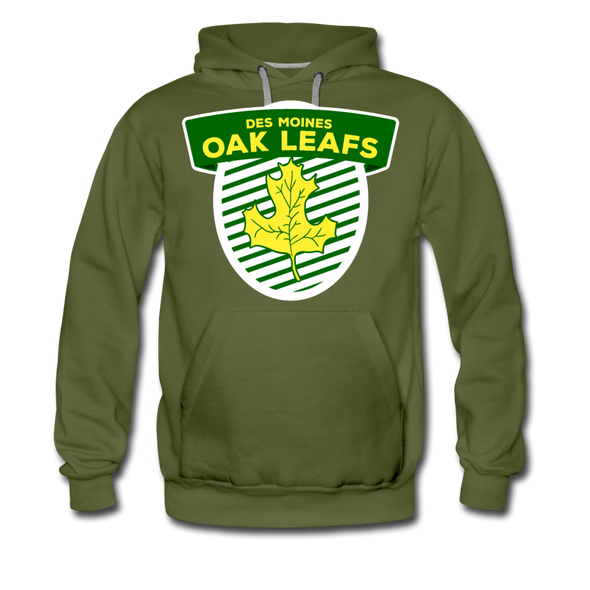 Des Moines Oak Leafs Hoodie (Premium) - olive green