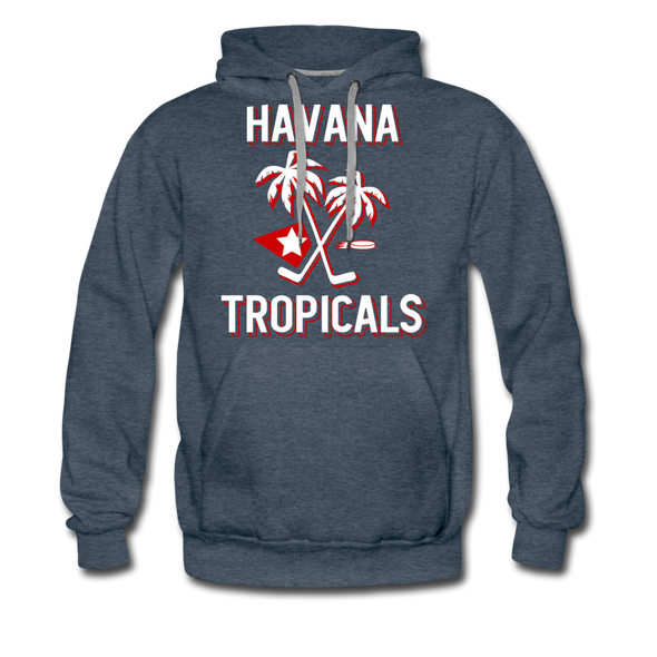 Havana Tropicals Hoodie (Premium) - heather denim
