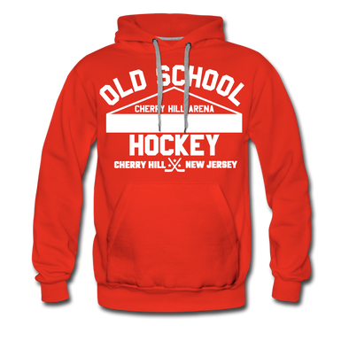 Cherry Hill Arena Old School Hockey Hoodie (Premium) - red