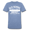 Cherry Hill Arena Old School Hockey T-Shirt (Tri-Blend Super Light) - heather Blue