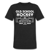 Cincinnati Gardens Old School Hockey T-Shirt (Tri-Blend Super Light) - heather black