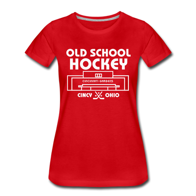 Cincinnati Gardens Old School Hockey Women’s T-Shirt - red