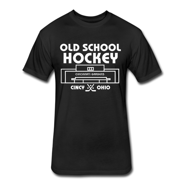 Cincinnati Gardens Old School Hockey T-Shirt (Premium Tall 60/40) - black