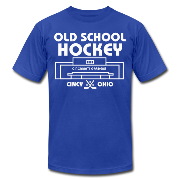 Cincinnati Gardens Old School Hockey T-Shirt (Premium Lightweight) - royal blue