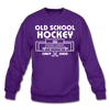 Cincinnati Gardens Old School Hockey Crewneck Sweatshirt - purple