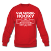 Cincinnati Gardens Old School Hockey Crewneck Sweatshirt - red