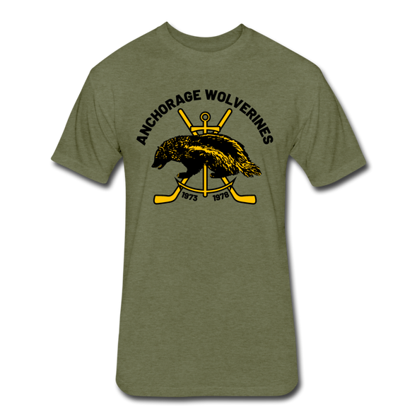 Anchorage Wolverines T-Shirt (Premium Tall 60/40) - heather military green