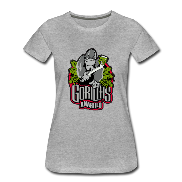 Amarillo Gorillas Women's T-Shirt - heather gray