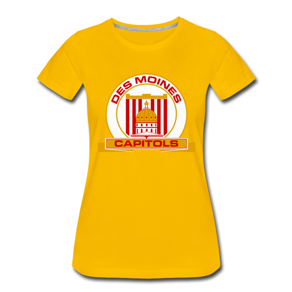 Des Moines Capitols Women’s T-Shirt - sun yellow