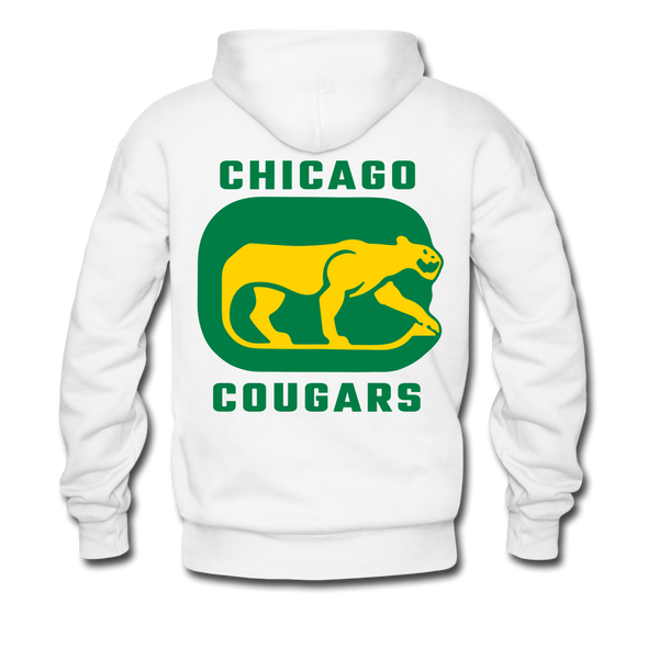 Chicago Cougars Double Sided Premium Hoodie - white