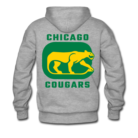 Chicago Cougars Double Sided Premium Hoodie - heather gray