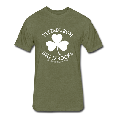Pittsburgh Shamrocks T-Shirt (Premium Tall 60/40) - heather military green