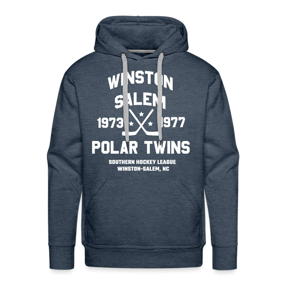 Winston-Salem Polar Twins Double Sided Premium Hoodie - heather denim