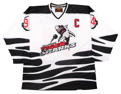 Old Style Hockey Jersey Long Sleeve T-Shirt - Black