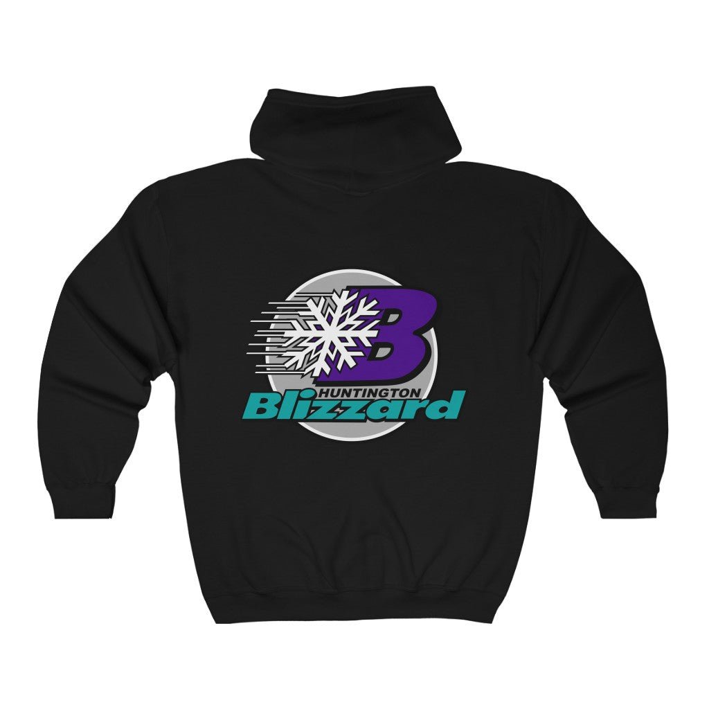 Huntington Blizzard Hoodie (Zip), front, plain (design is on the back)