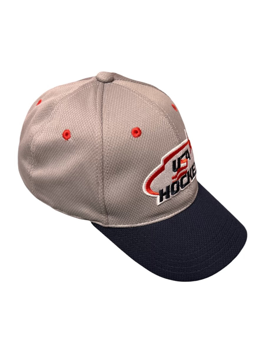 USA Hockey Official Licensed Logo Navy and Gray Hat
