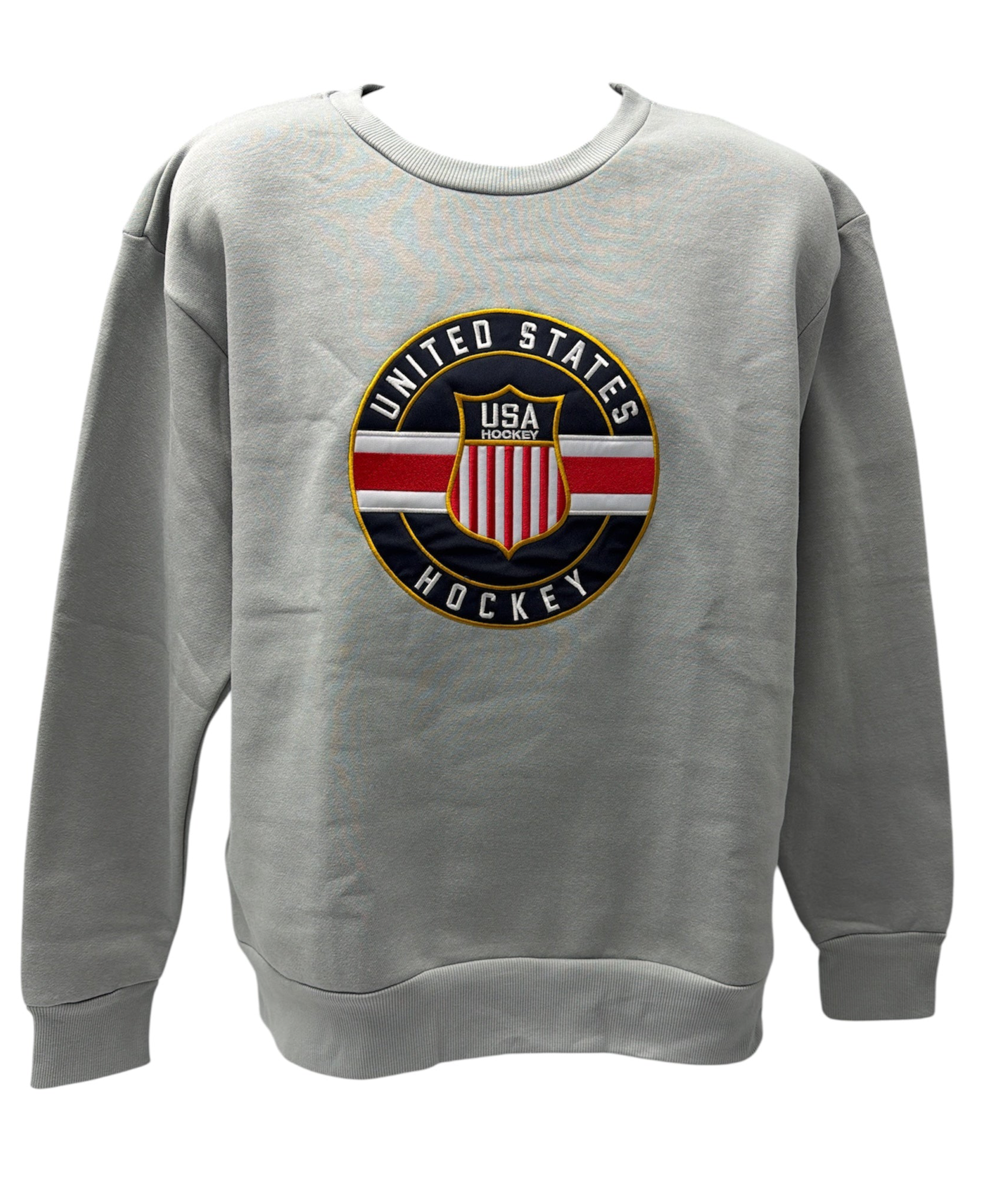 USA Hockey Official United States Embroidered Cotton Crew Neck (size up - cut small)