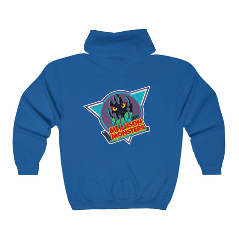 Madison Monsters Hoodie (Zip), front, plain (design is on the back)