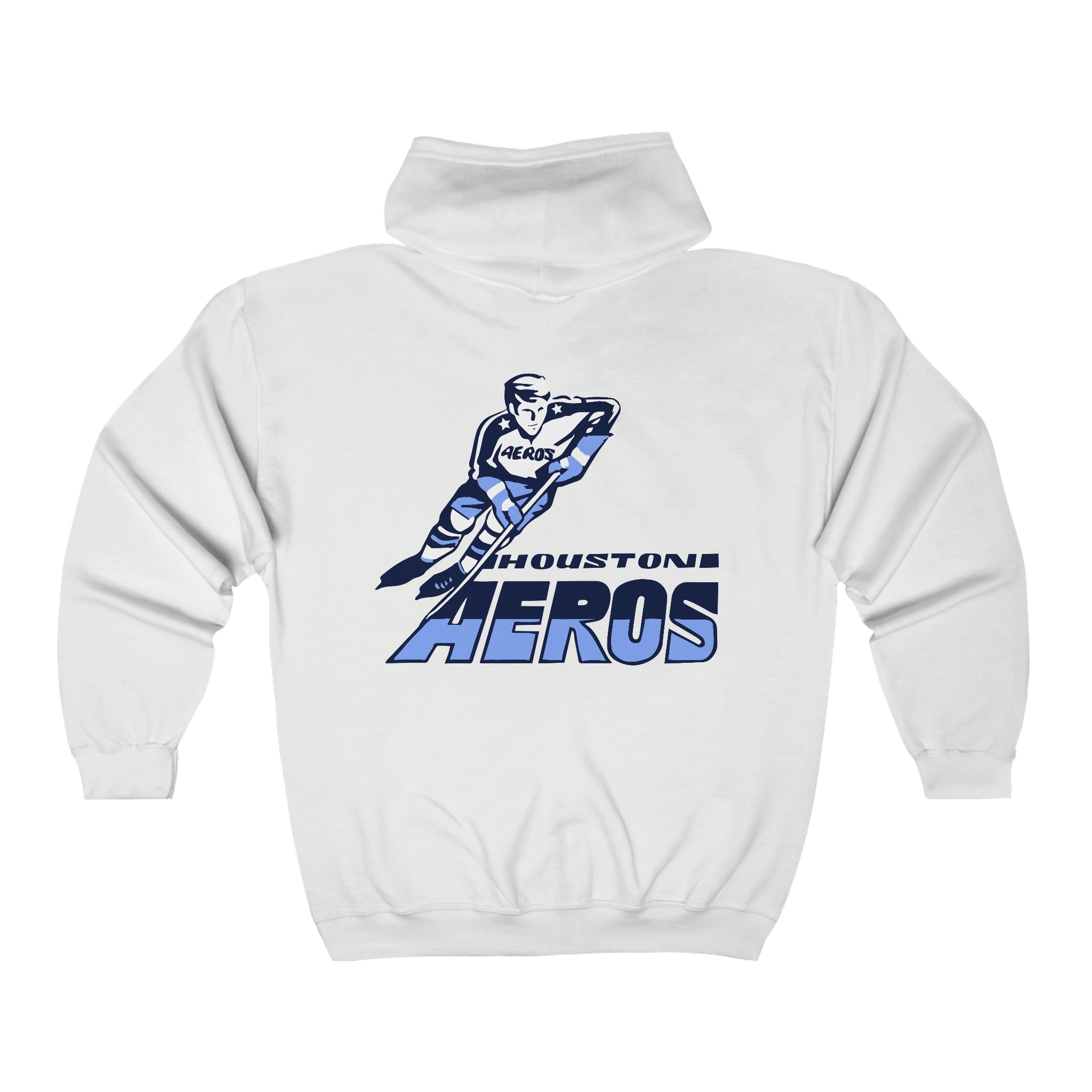 Houston Aeros 1970s Hoodie (Zip), front, plain (design is on the back), view 3