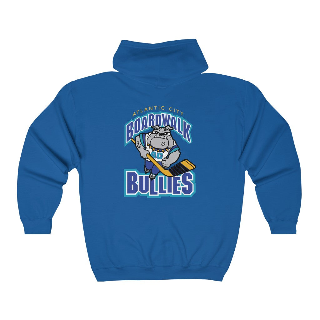 Atlantic City Boardwalk Bullies Hoodie (Zip), front, plain (design is on the back)