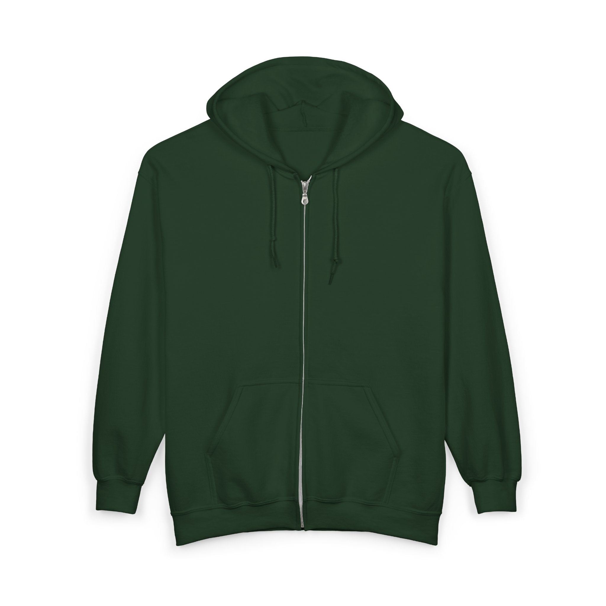 Philadelphia Firebirds Hoodie (Zip) in forest green, front, plain (design is on the back)