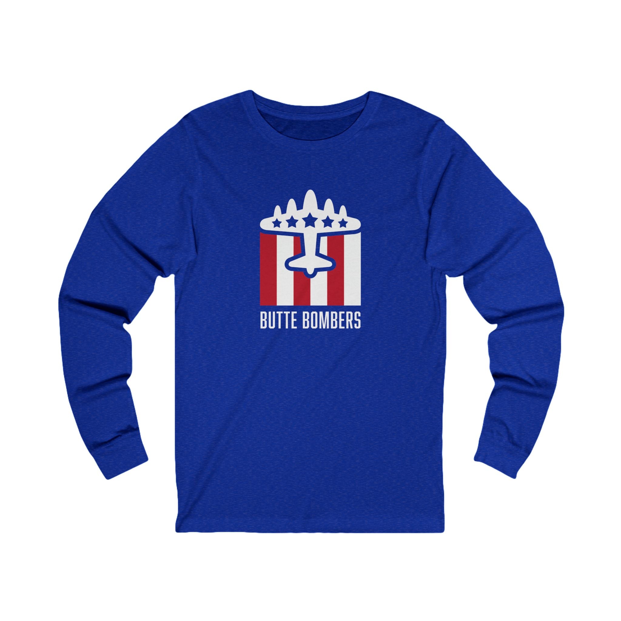 Butte Bombers Long Sleeve Shirt - True Royal TriBlend