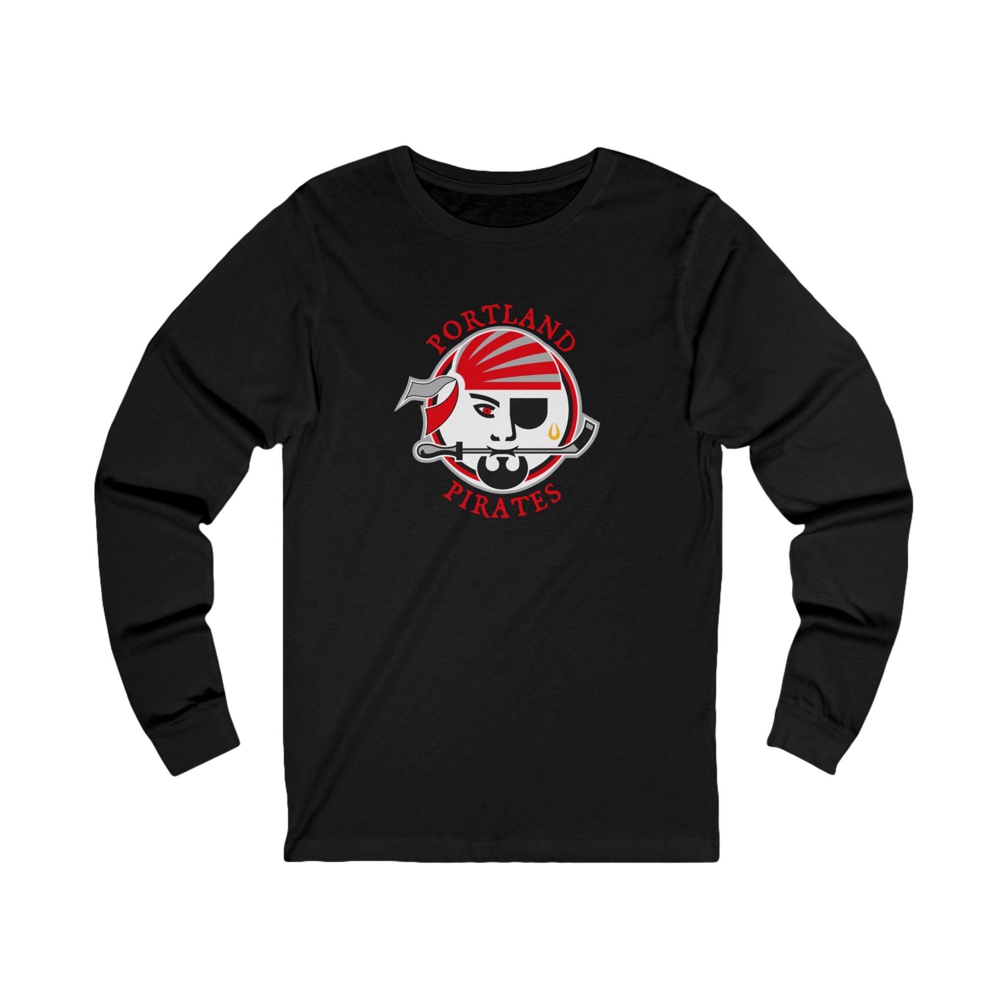 Portland Pirates 1990s Long Sleeve Shirt - Black