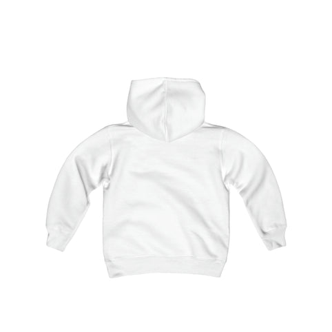 Columbus Mad Cows Hoodie (Youth) in white, back view, plain back, view 2
