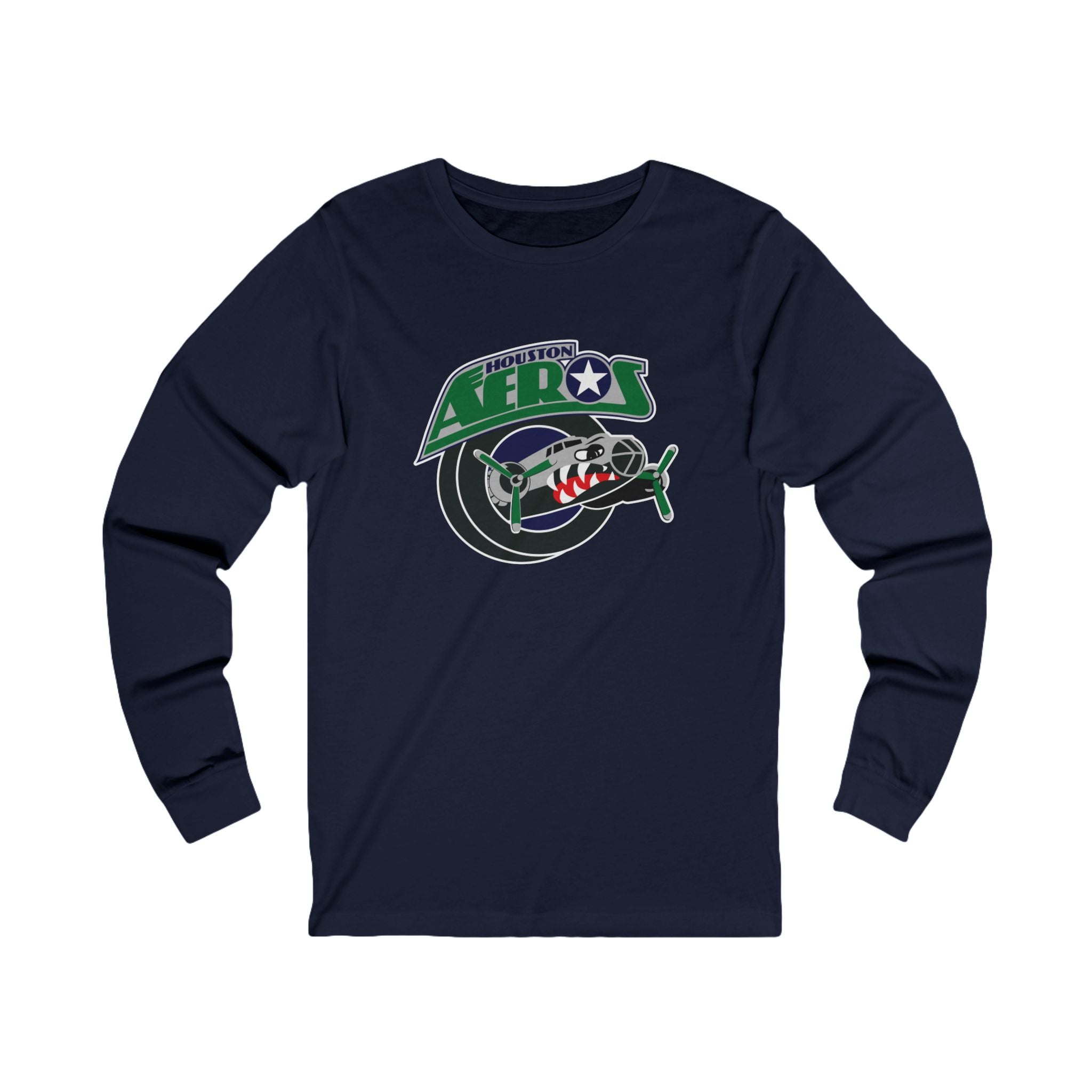 Houston Aeros 1990s Long Sleeve Shirt