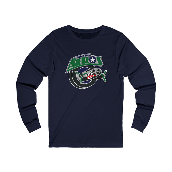 Houston Aeros 1990s Long Sleeve Shirt