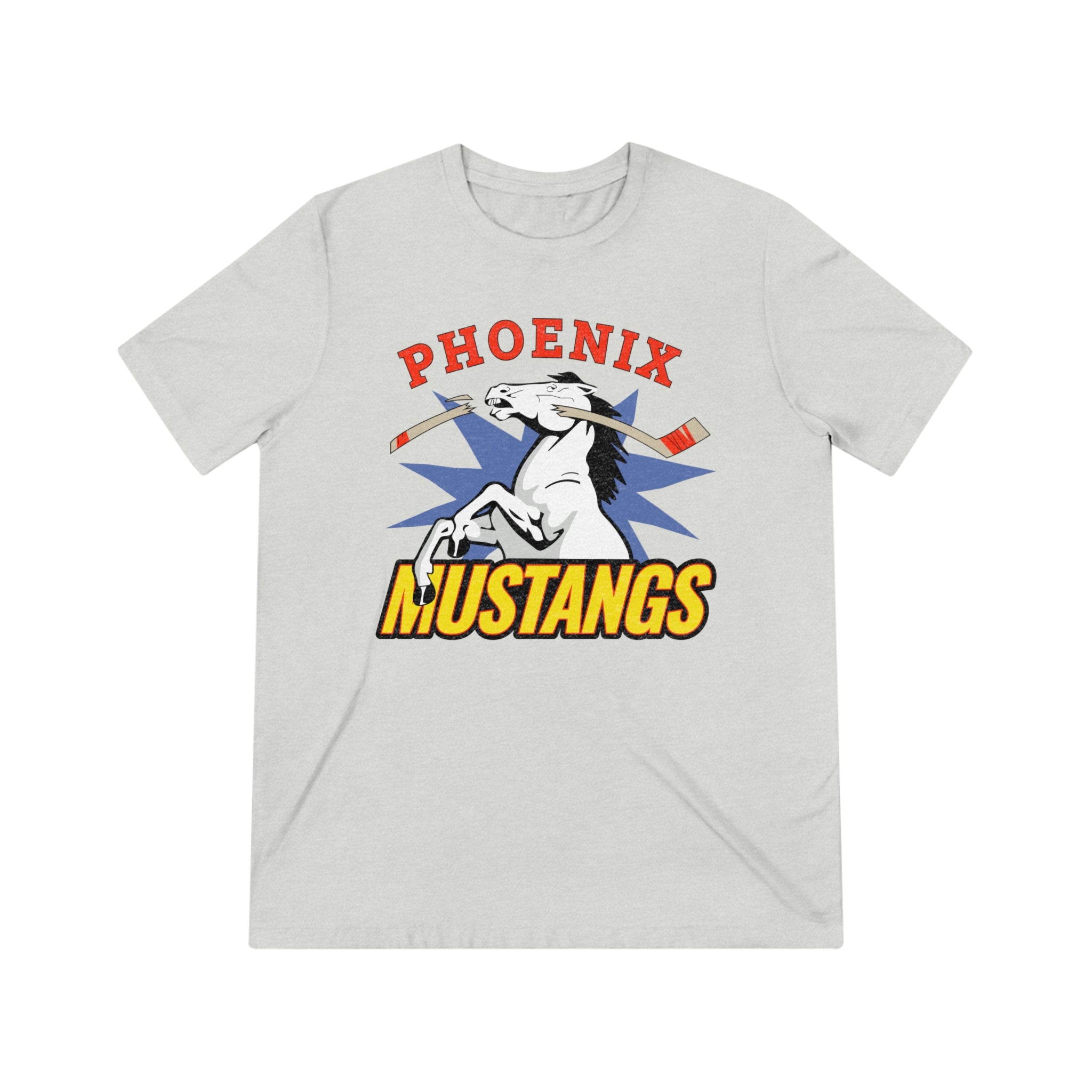 Los Angeles Kings Retro Brand Gray Soft Tri-Blend Long Sleeve Hockey T-Shirt