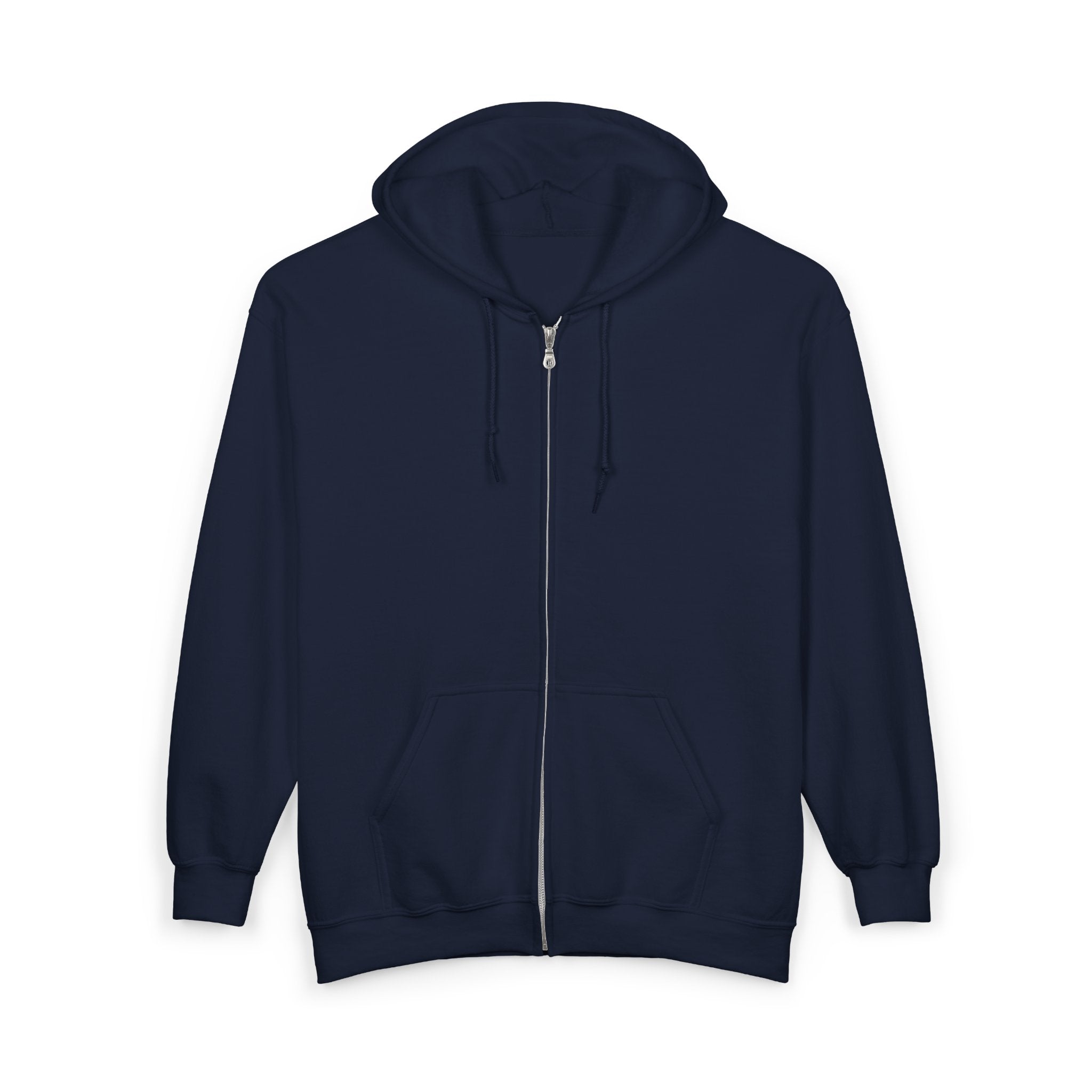 New Haven Nighthawks 1970s Hoodie (Zip) in navy, front, plain (design is on the back)