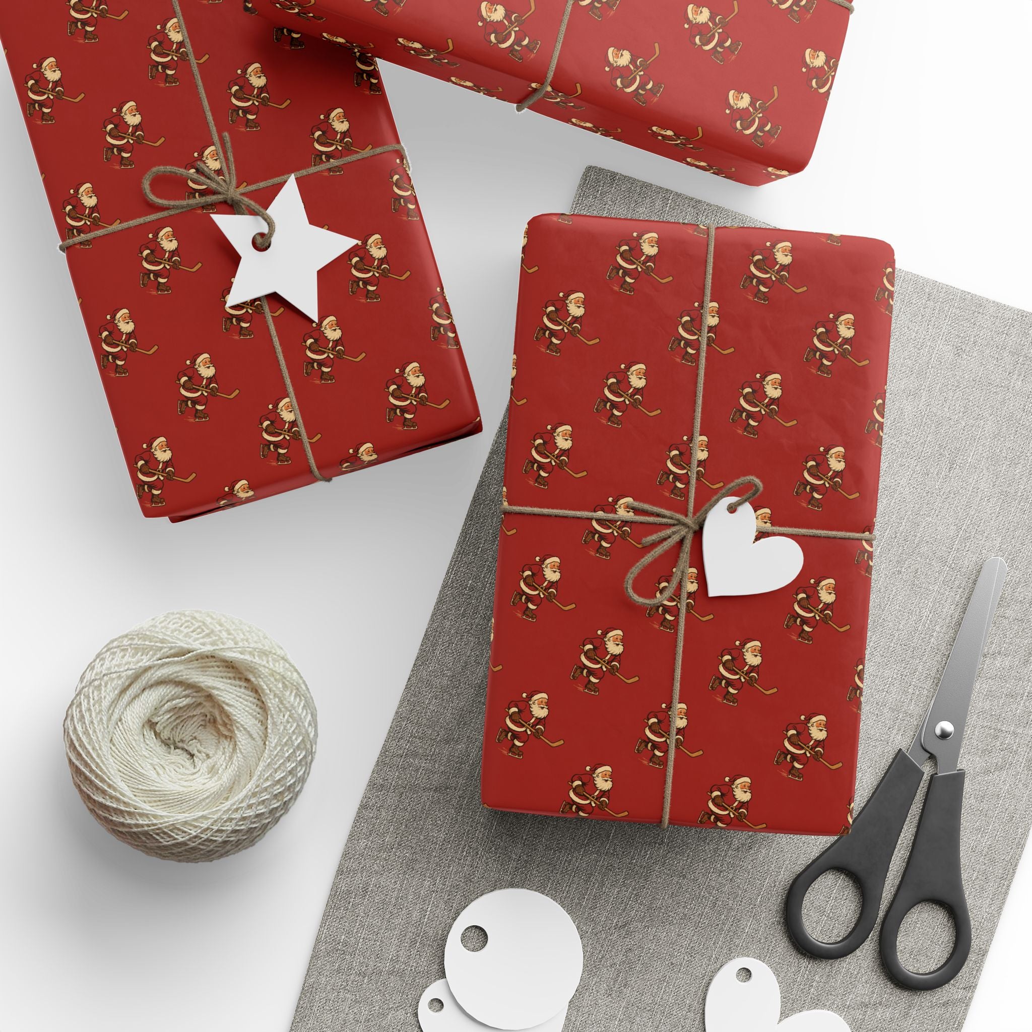 Skating Santa Wrapping Paper