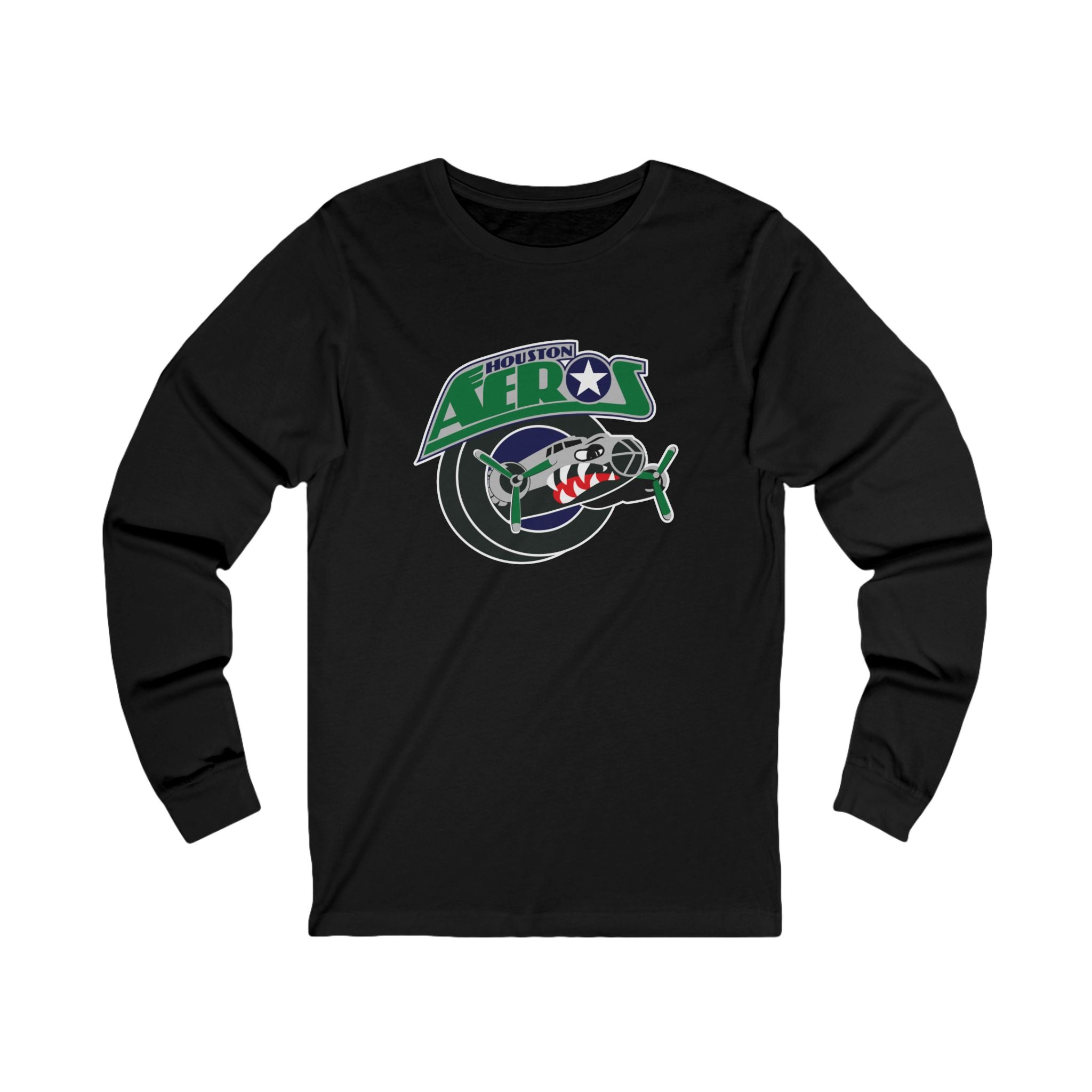 Houston Aeros 1990s Long Sleeve Shirt