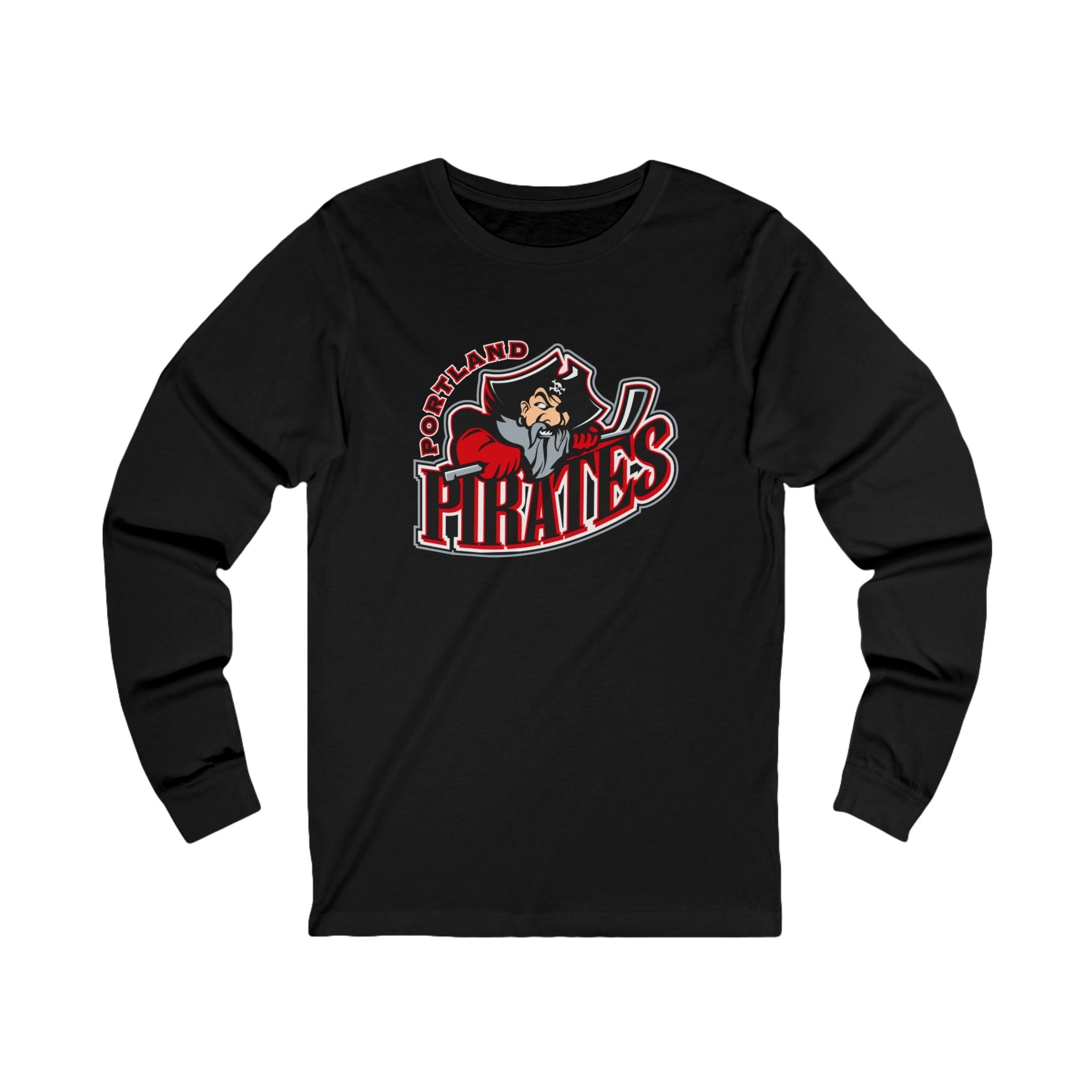 Portland Pirates 2000s Long Sleeve Shirt - Black
