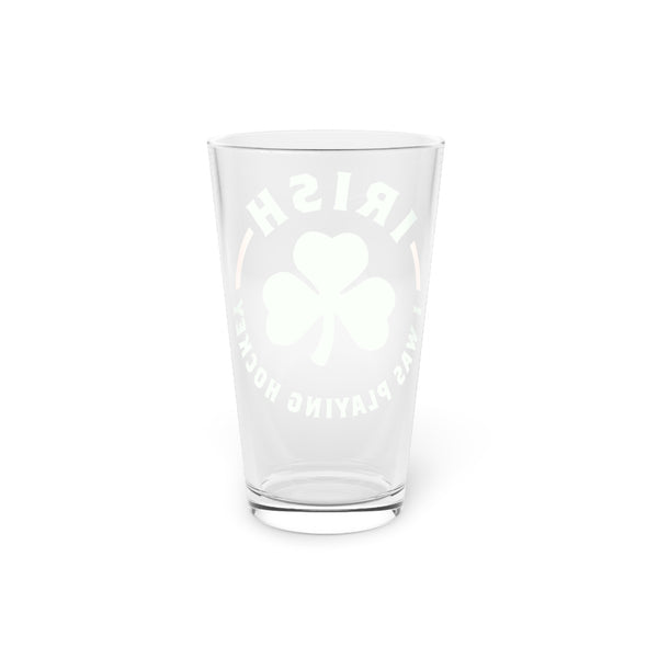 Irish I Was Playing Hockey Pint Glass