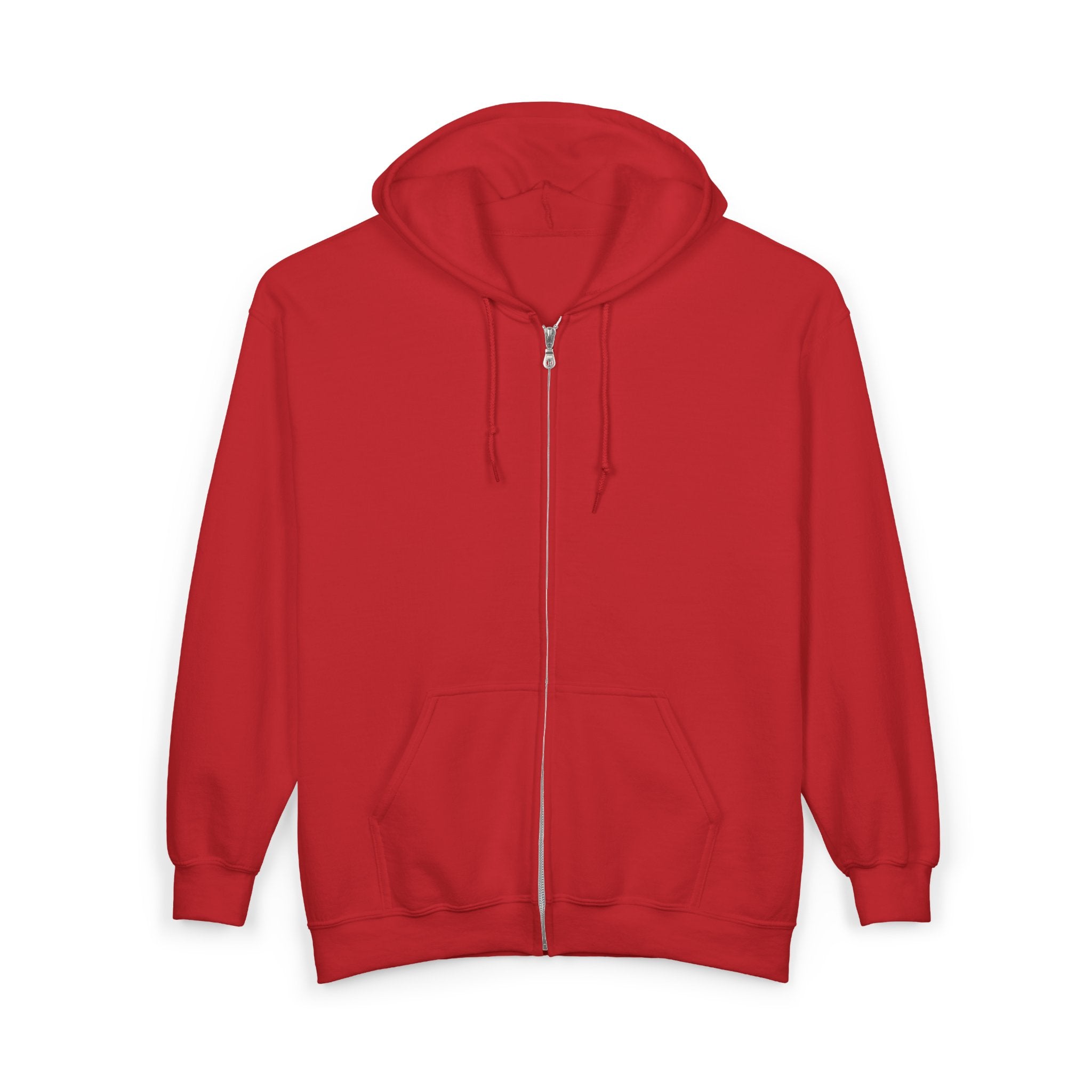 Jersey Brewers Hoodie (Zip) in red, front, plain (design is on the back)