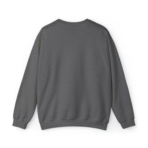 Columbus Mad Cows Crewneck Sweatshirt in graphite heather, back view, plain back