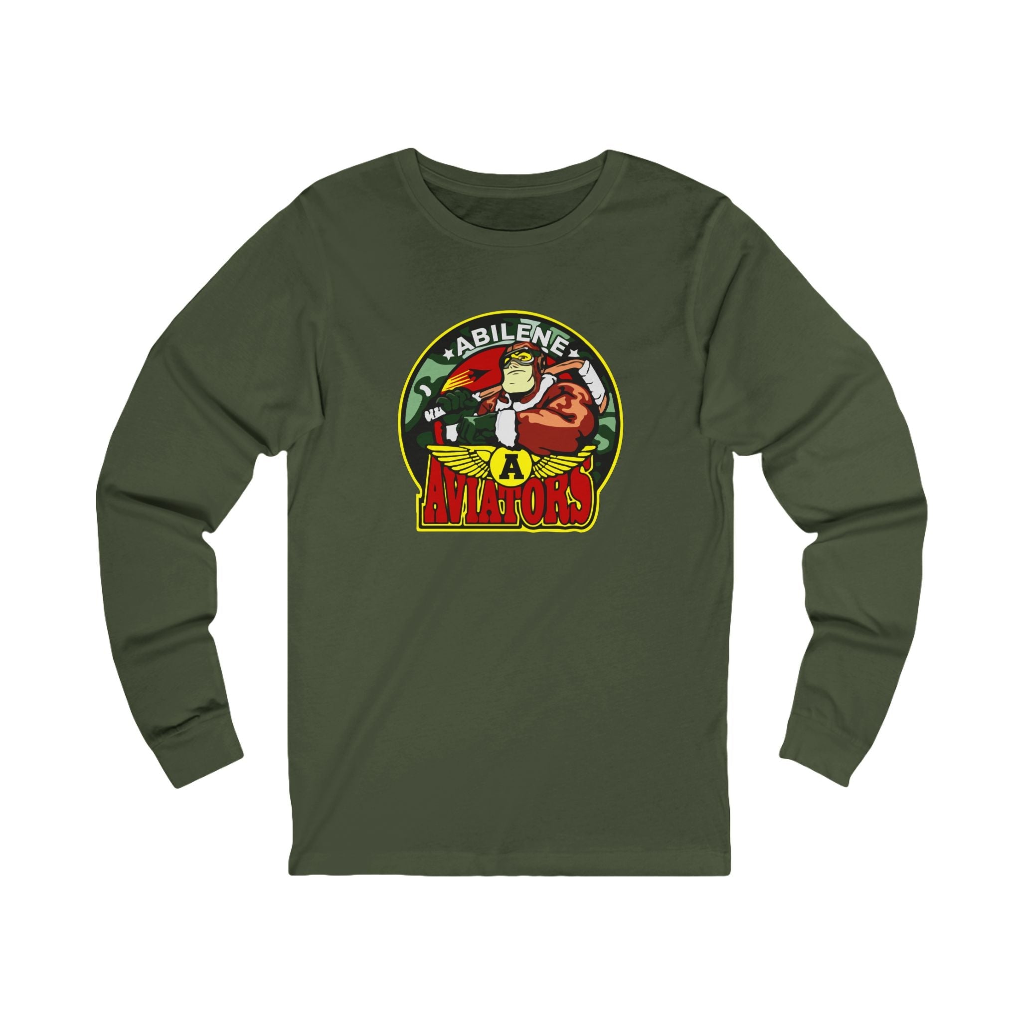 Abilene Aviators Long Sleeve Shirt - Military Green