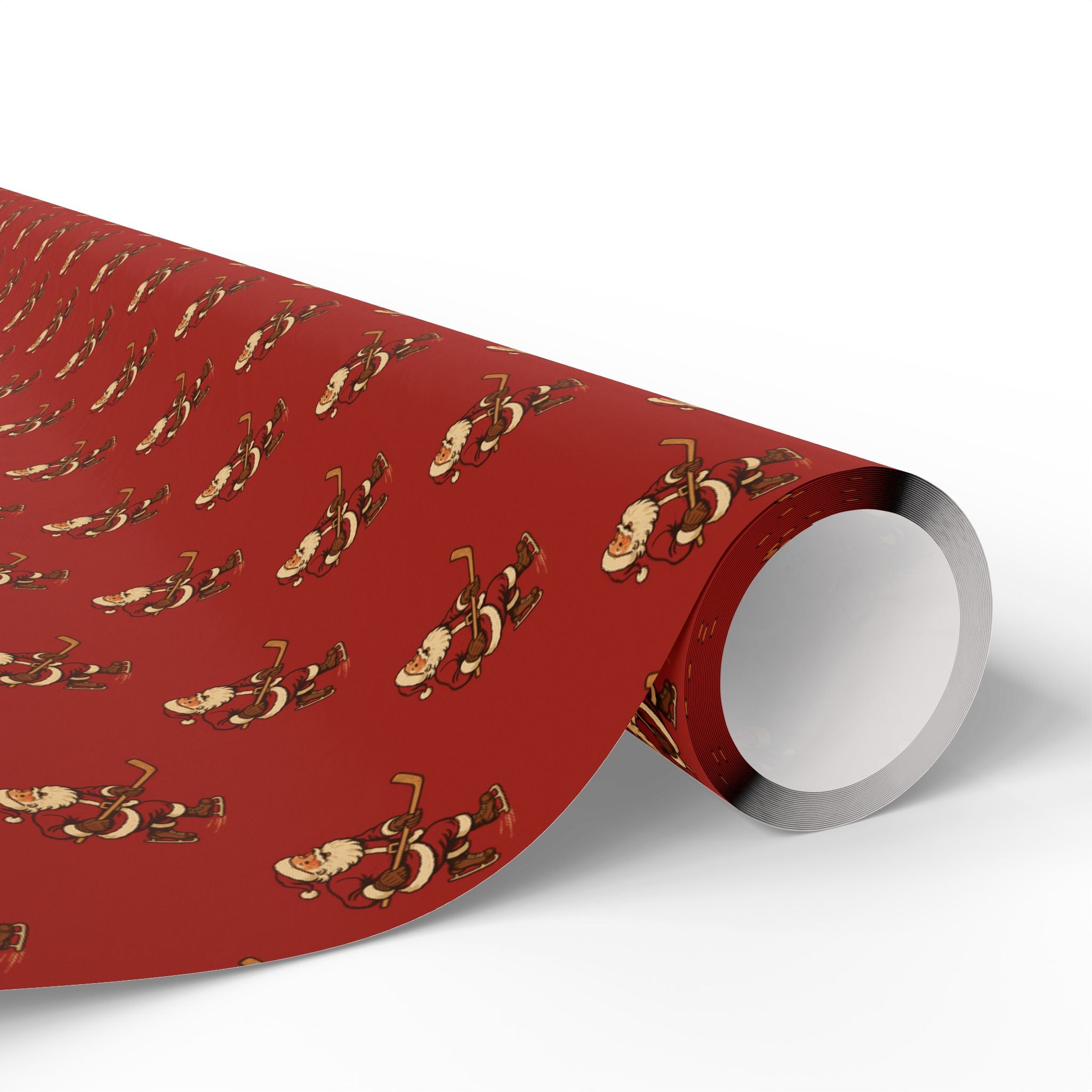 Skating Santa Wrapping Paper