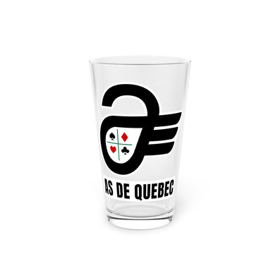 Quebec Aces 1970s Style Pint Glass, 16oz