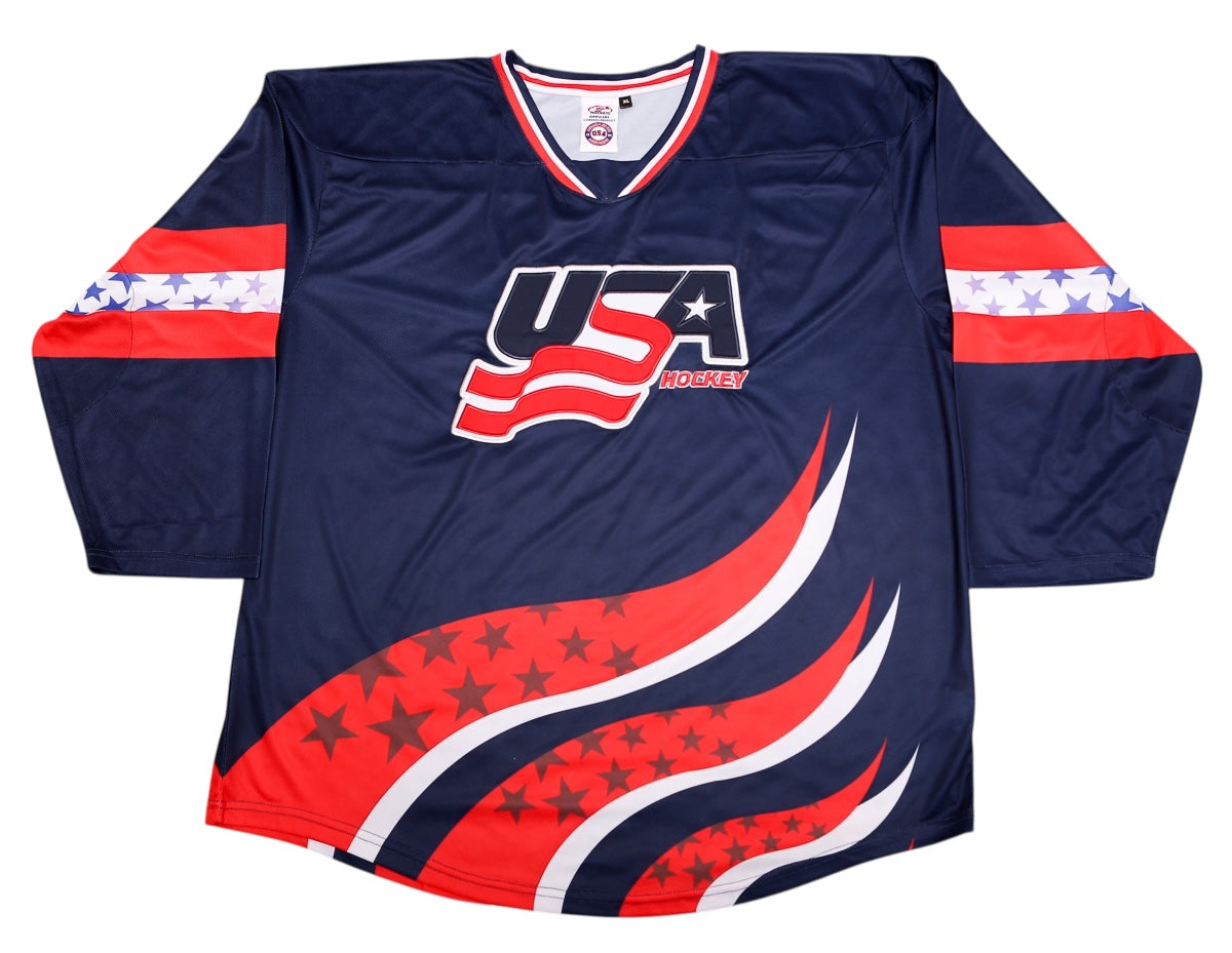 1996 USA Hockey Lightweight Replica Blue Jersey (IN STOCK) Adult XL 1996 USA Hockey Lightweight Replica Blue Jersey (IN STOCK) Adult XL
