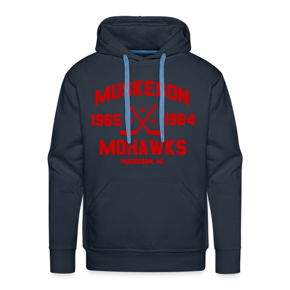 Muskegon Mohawks Dated Hoodie (Premium) - navy
