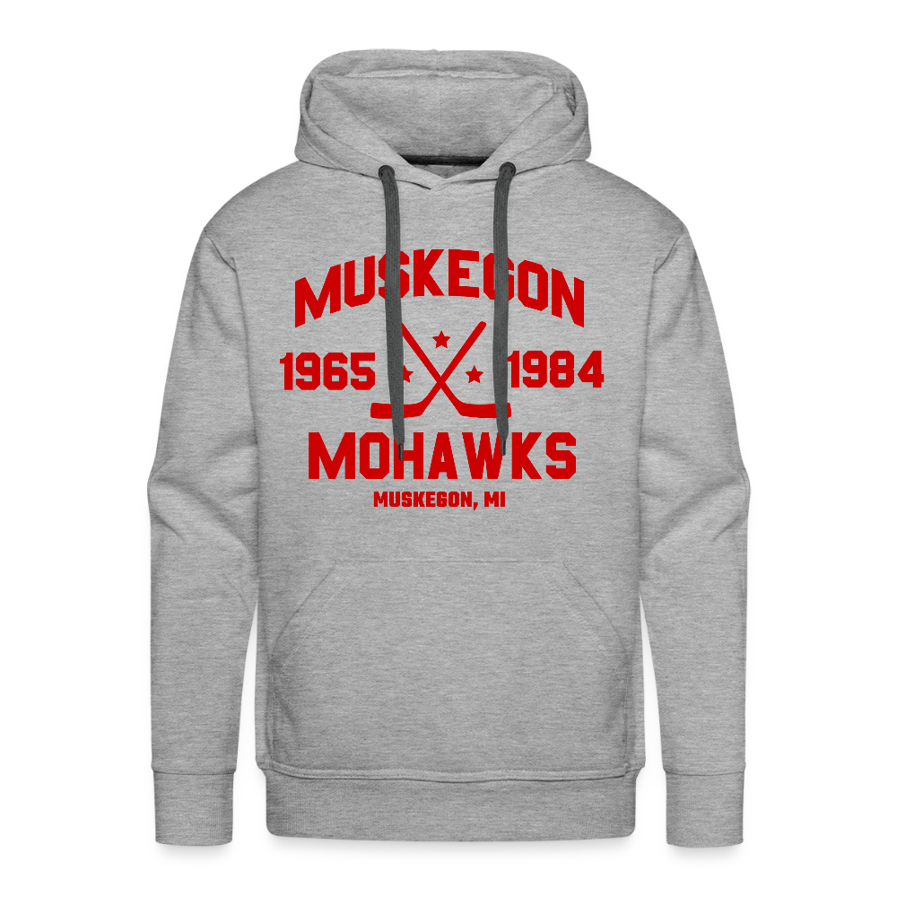 Muskegon Mohawks Dated Hoodie (Premium) - heather grey