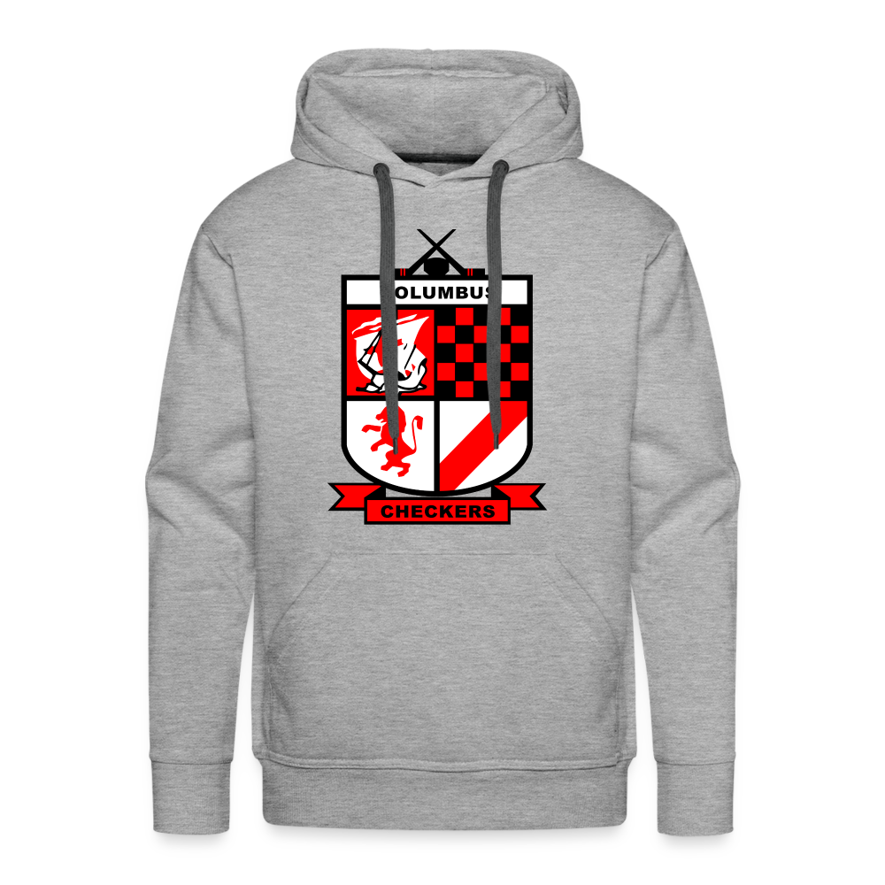 Columbus Checkers Hoodie (Premium) - heather grey