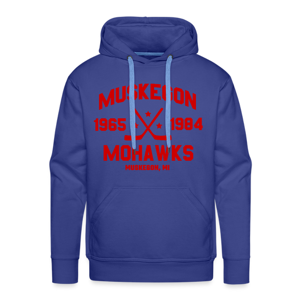 Muskegon Mohawks Dated Hoodie (Premium) - royal blue