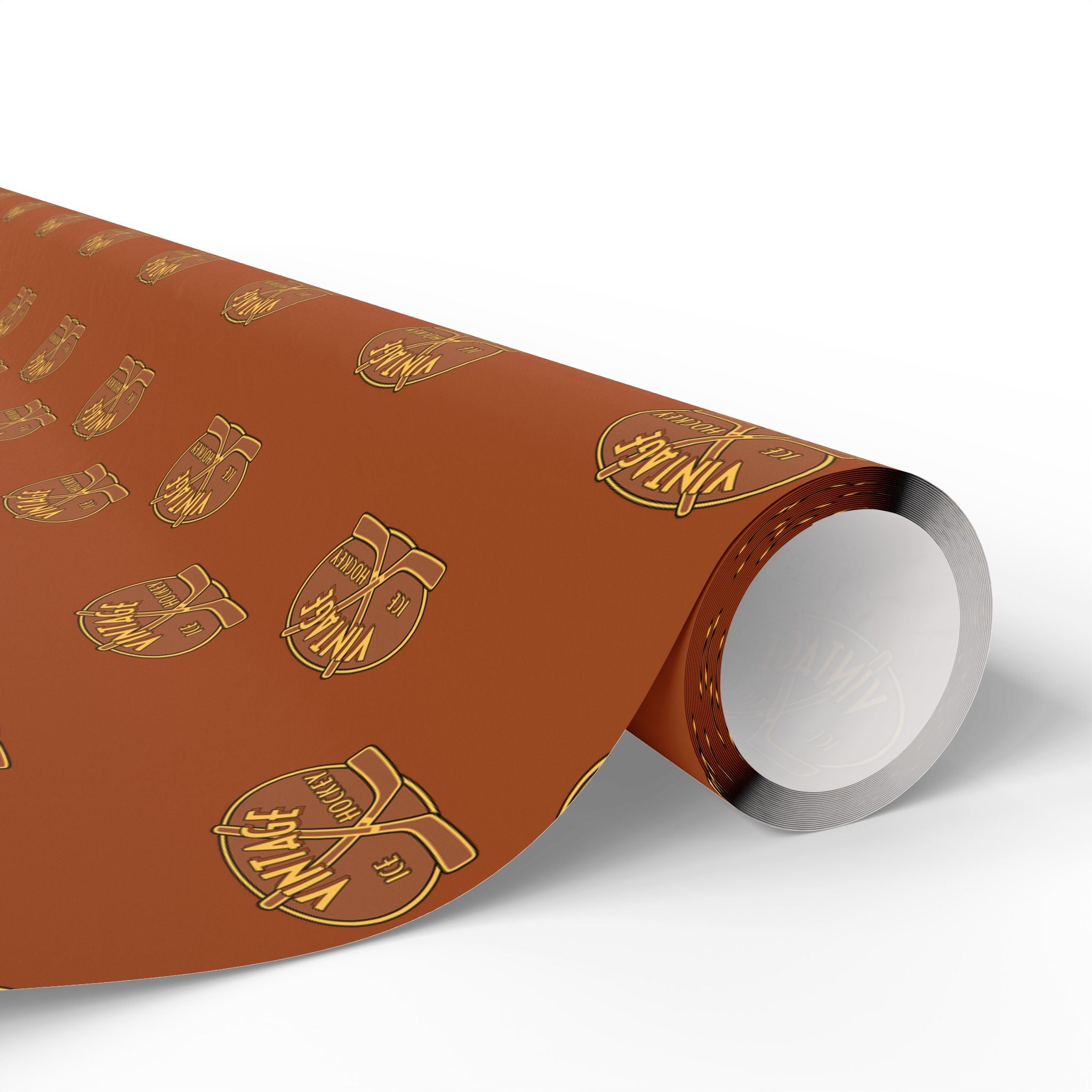 Vintage Ice Hockey Logo Wrapping Paper