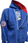 1980 Miracle on Ice  45th Anniversary (1980-2025) Official Side Zip Hoodie Embroidered