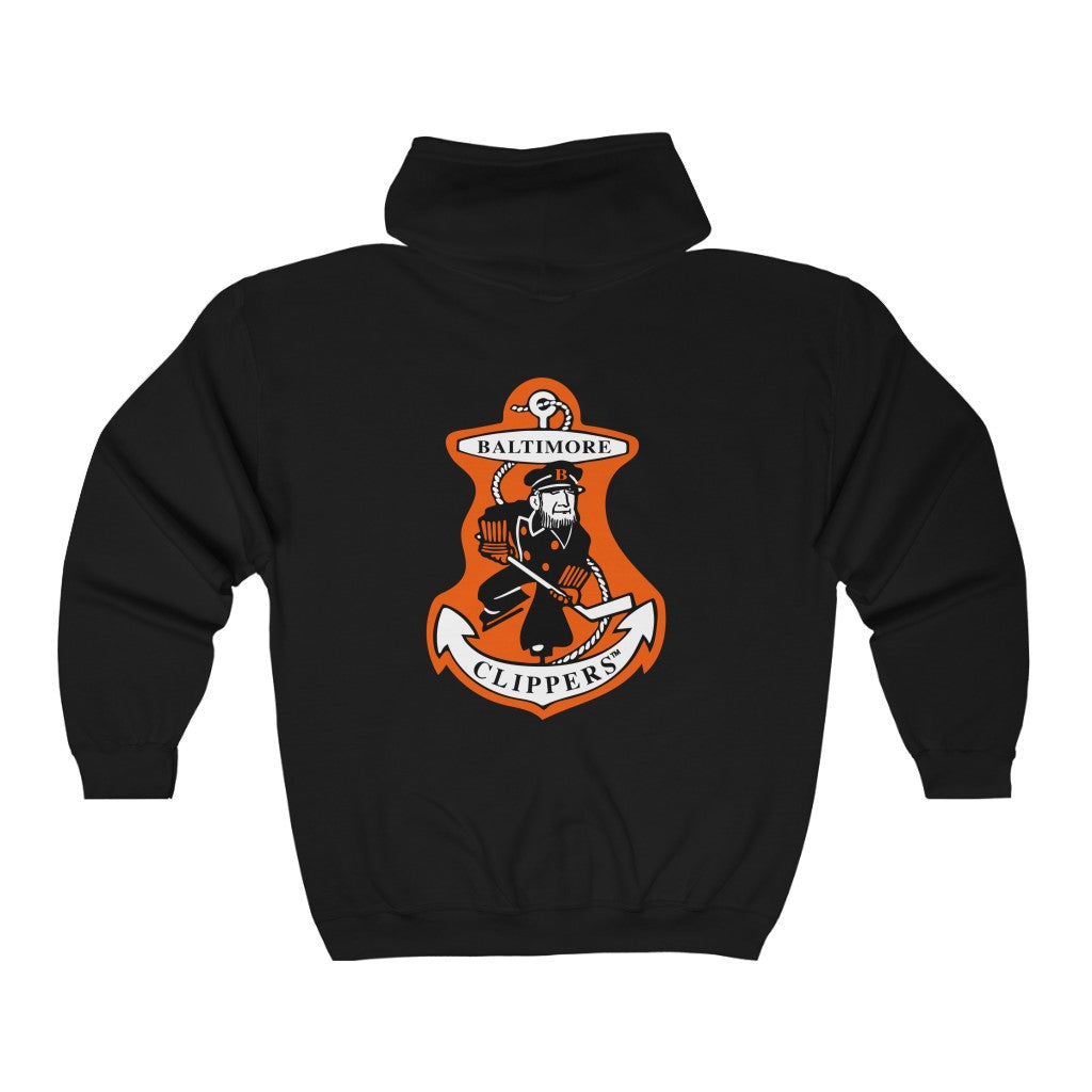 Baltimore Clippers Hoodie (Zip), front, plain (design is on the back), view 2