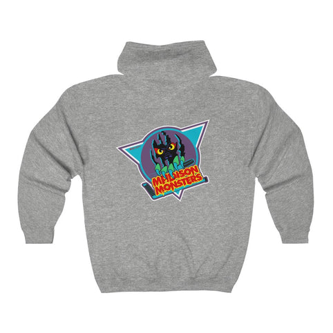 Madison Monsters Hoodie (Zip), front, plain (design is on the back), view 3